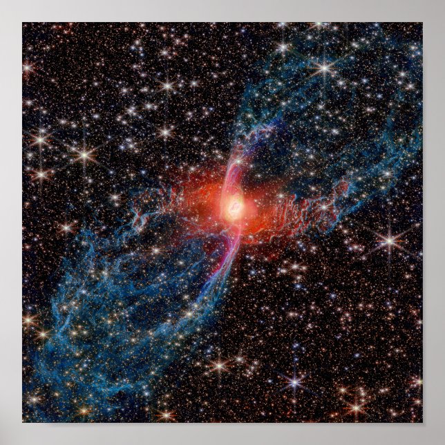 NASA JWST Red Spider Nebula Photo Poster (Framsidan)