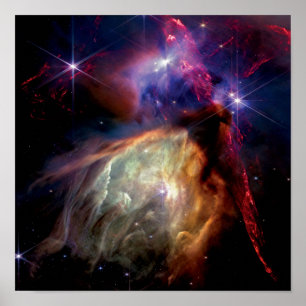 NASA JWST Rho Ophiuchi Stjärnbildande Region Poster