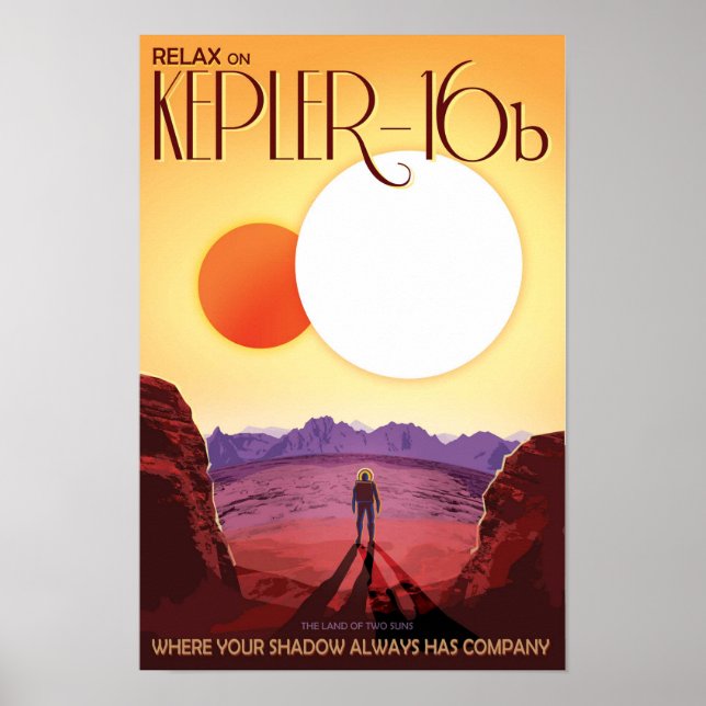 Nasa/Kepler 16b / Travel Poster (Framsidan)