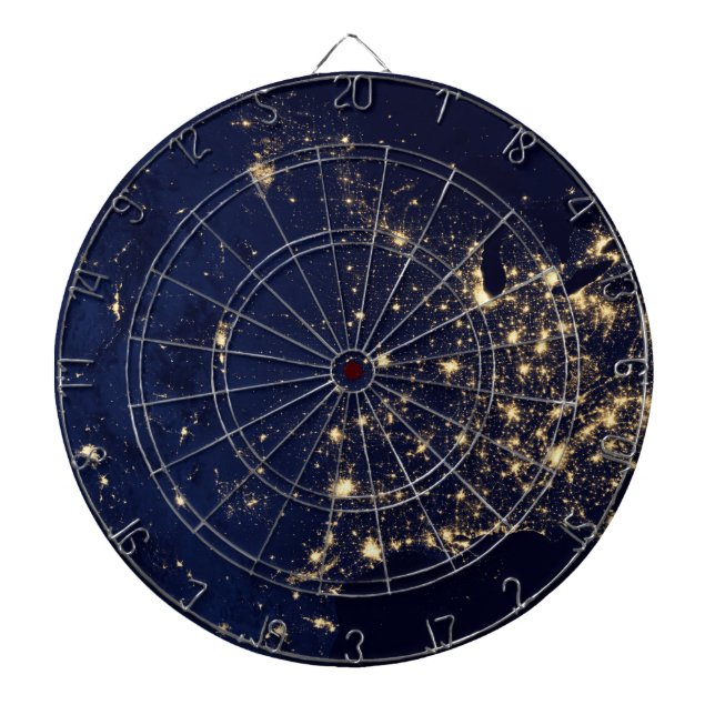 Nasa Ljus från Space USA Darttavla (Framsidan)