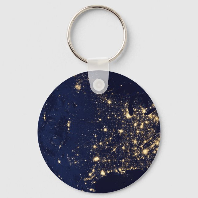 Nasa Ljus från Space USA Nyckelring (Framsida)
