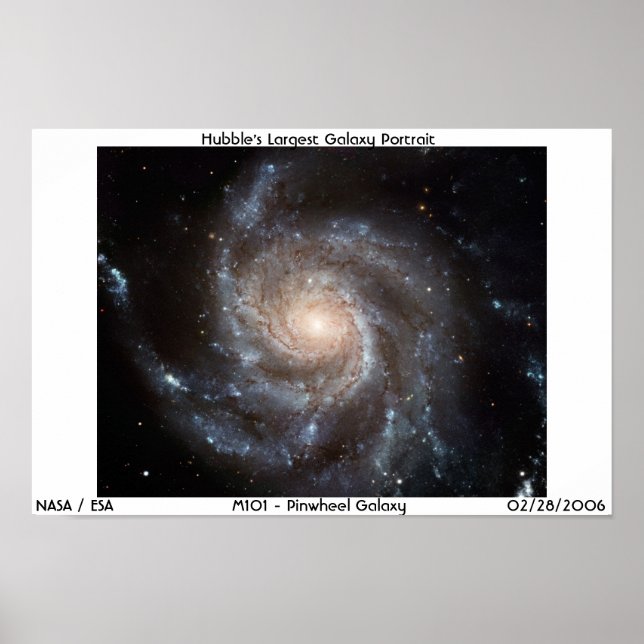 NASA/M101 Pinjul Galaxy Poster (Framsidan)