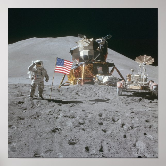 Nasa Måne landning Apollo 15 Lunar Module 1971 Poster (Framsidan)