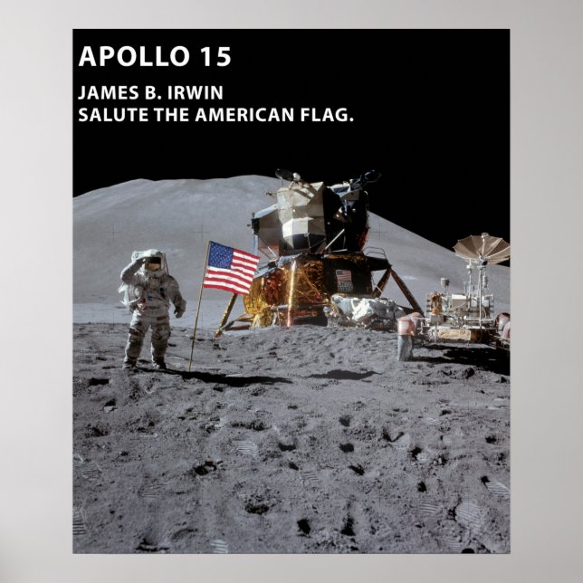 Nasa Måne landning Apollo 15 Lunar Module 1971 Poster (Framsidan)