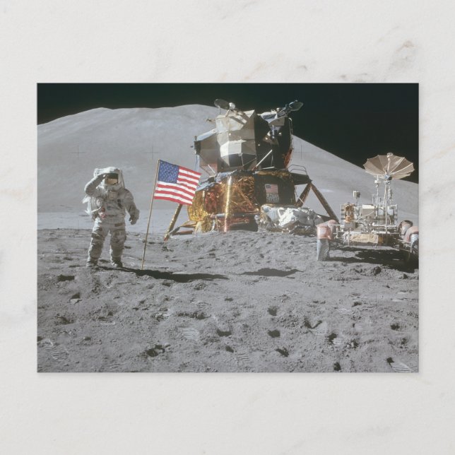 Nasa Måne landning Apollo 15 Lunar Module 1971 Vykort (Framsida)