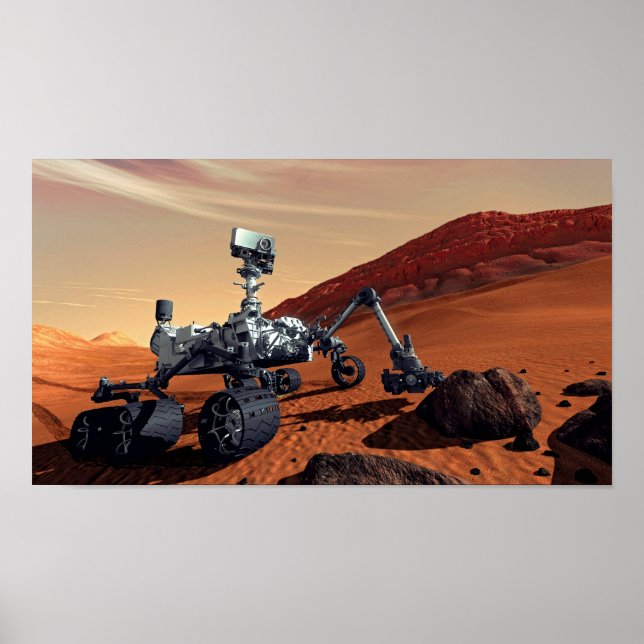 NASA Mars Curiosity Rover Artist Concept Poster (Framsidan)