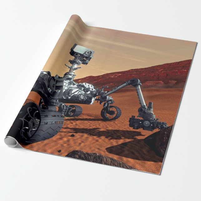 NASA Mars Curiosity Rover Artist Concept Presentpapper (Utrullad)