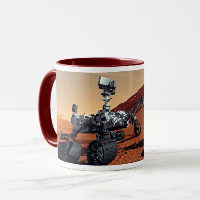NASA Mars Curiosity Rover konstnärlig gestaltning Mugg (Framsida vänster)