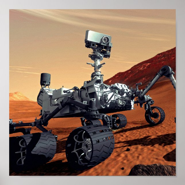 NASA Mars Curiosity Rover konstnärlig tolkning Poster (Framsidan)