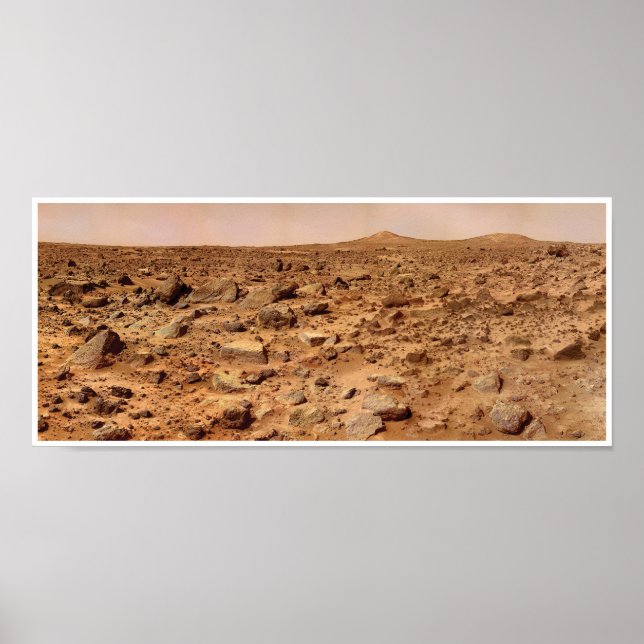 NASA Mars Landskap Tvillingtoppar Poster (Framsidan)