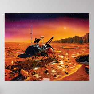 NASA Mars Polar Lander Artist Concept Artwork Poster