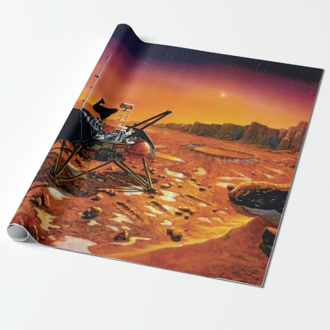 NASA Mars Polar Lander Artist Concept Artwork Presentpapper (Utrullad)