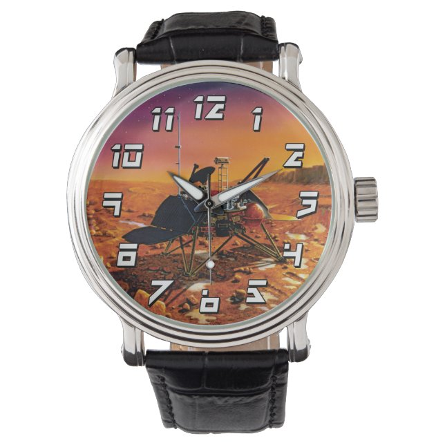 NASA Mars Polar Lander konstnärlig illustration Armbandsur (Framsida)