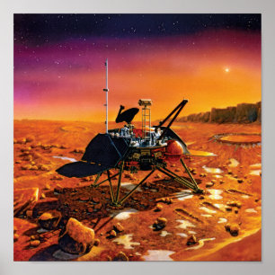 NASA Mars Polar Lander konstnärlig illustration Poster