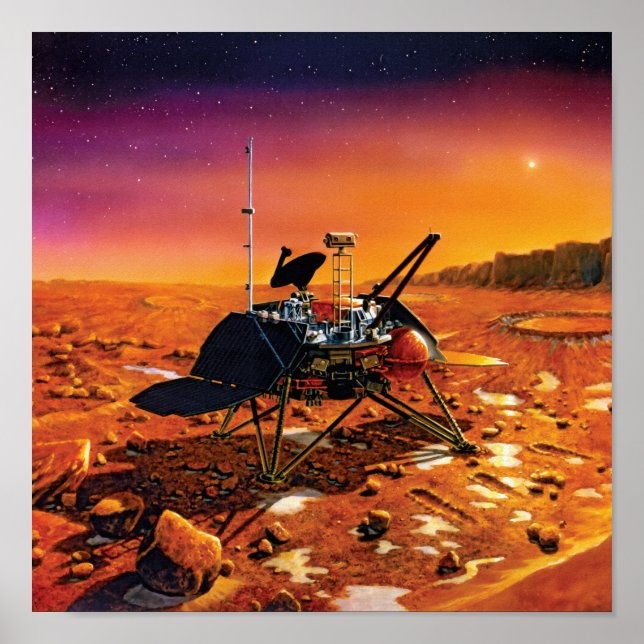 NASA Mars Polar Lander konstnärlig illustration Poster (Framsidan)
