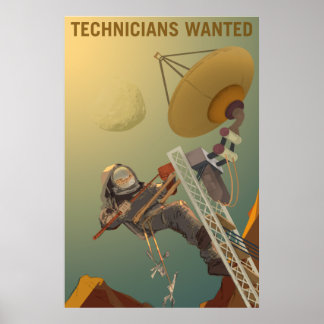 NASA Mars Recruiting Poster - Tekniker som önskat 