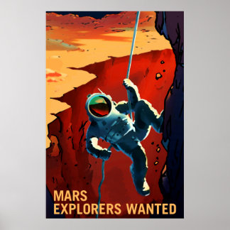 NASA Mars Recruiting Poster - utforskarna ville ha