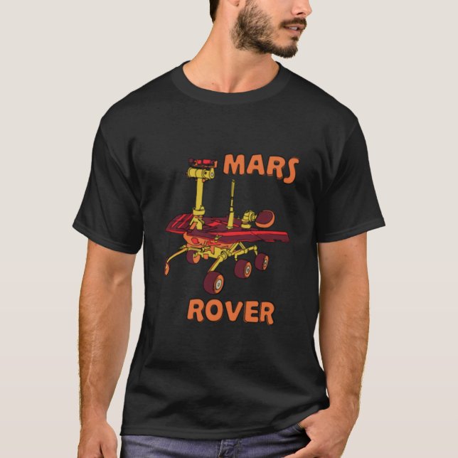 Nasa Mars Rover Teckning T Shirt (Framsida)