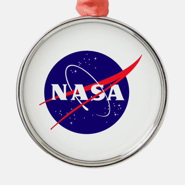 Nasa-Meatballlogotyp Julgransprydnad Metall (Framsidan)