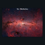 Nasa / Milky Way Galaxy Poster<br><div class="desc">I mitten av vår Mjölky Way galaxy finns den galaktiska kärnan, som glöms bort med de många stjärnorna som finns där. Obelastat av all gas och damm visar NASA:s Spitzer Space Telescope den röda glöden hos joniserat hett. Förutom en mängd stjärnor skryter vår galaxi i ett massivt svart hål, 4...</div>