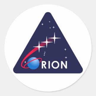 NASA Orion Logotyp Runt Klistermärke