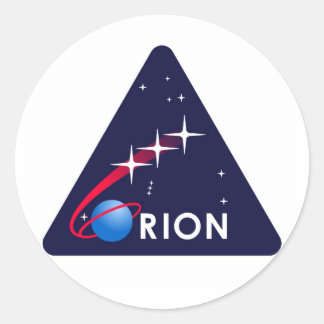 NASA Orion Logotyp Runt Klistermärke