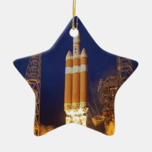 NASA Orion Spacecraft Rocket Launch Julgransprydnad Keramik