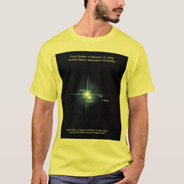 NASA/Pluto/Charon/säga nej till/hydraen Tee Shirt (Framsida)