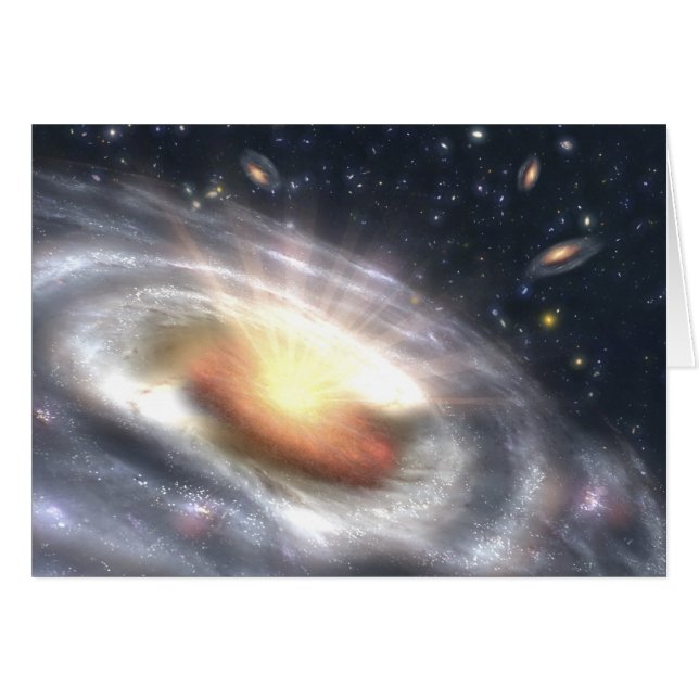 NASA Quasar Black Hål Hälsningskort (Framsidan Horizontal)