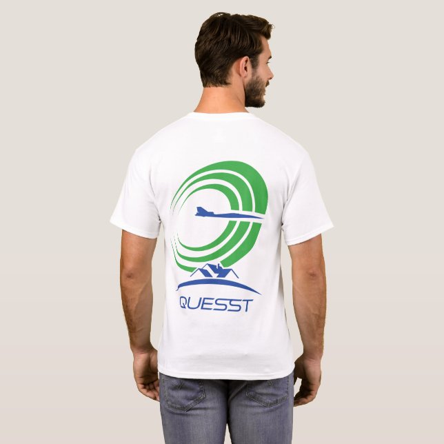 NASA Quesst Logotyp Supersonic White 100 % Cotton T Shirt (Hel baksida)