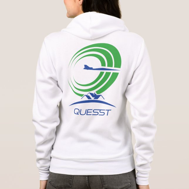 NASA Quesst Logotyp Women's Supersonic White T Shirt (Baksida)