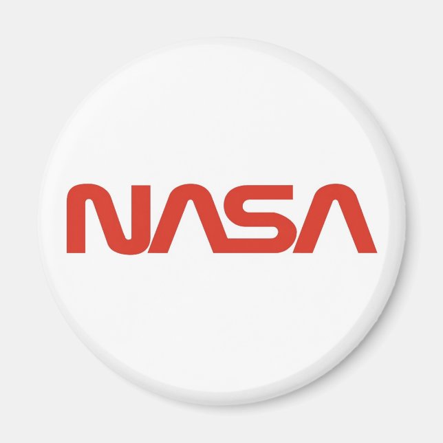 NASA Red Mask Logotyp Magnet (Framsidan)