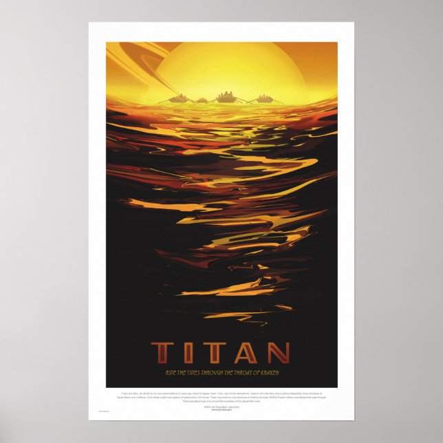 NASA - Retro Titan Tour Travel Poster (Framsidan)