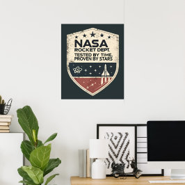 NASA Rocket Dept Testat av tid Bevisat av stjärnor Poster