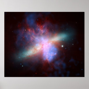 NASA - röntgensynlig, infraröd bild av M82 Poster