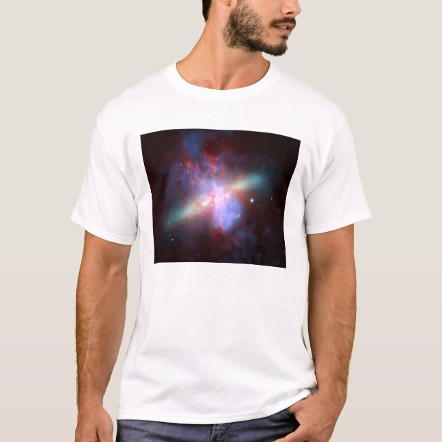 NASA - röntgensynlig-infraröd bild av M82 T Shirt (Framsida)