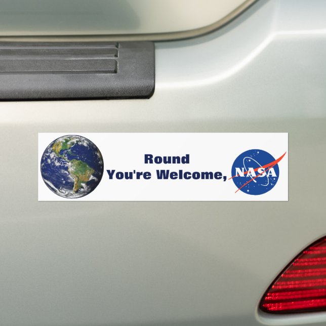NASA Round Earth Bumper Sticker Bildekal (På Bil)