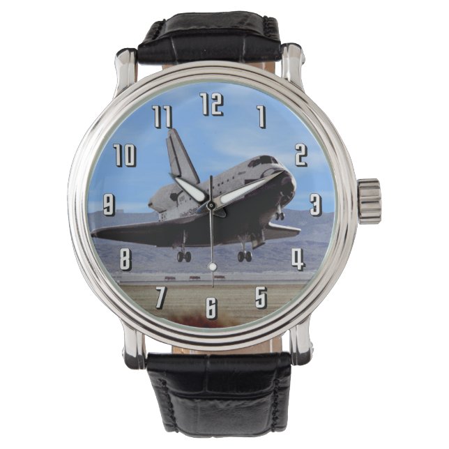NASA Rymdfärja Atlantis landar Edwards AFB Armbandsur (Framsida)
