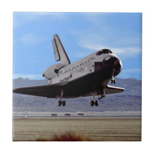 NASA Rymdfärja Atlantis landar Edwards AFB Kakelplatta
