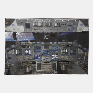 NASA Rymdfärja Cockpit Jordens omloppsbana Fönster Kökshandduk