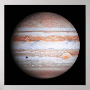 NASA:s förbättrade bild av Jupiter Cassinis flygbl Poster