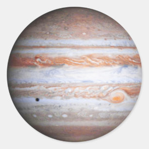 NASA:s förbättrade bild av Jupiter Cassinis flygbl Runt Klistermärke