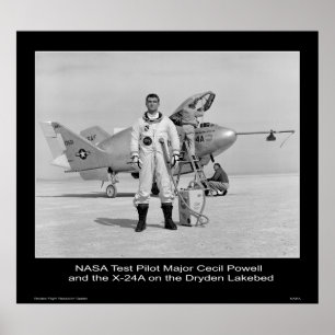 NASA:s testpilot Major Cecil Powell Poster