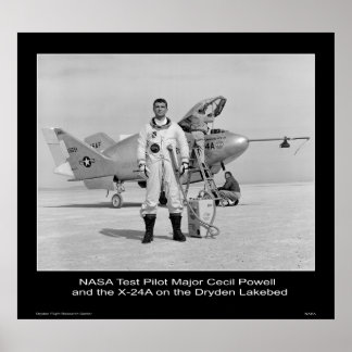 NASA:s testpilot Major Cecil Powell Poster