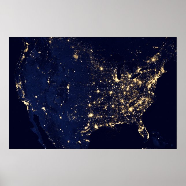 NASA Satellite InfrRED Composite of the USA - 2012 Poster (Framsidan)