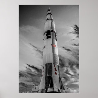 NASA Saturn V - USA Färg Stänk Poster