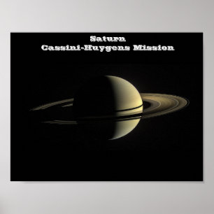 NASA Saturnus Uppdrag av Cassini-Huygens Poster