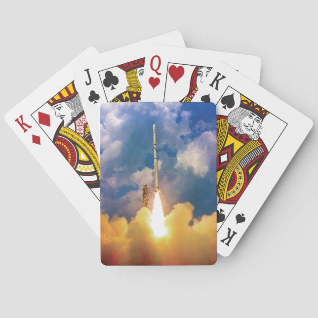NASA Scout-raket lyfter från startplattan Kortlek (Baksidan)