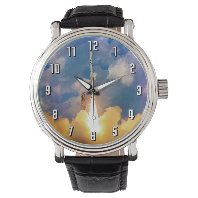 NASA Scout Rocket Launch Liftoff Armbandsur (Framsida)