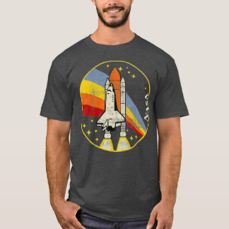 NASA Shuttle Launch Into Rainbow T Shirt